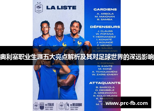 奥利塞职业生涯五大亮点解析及其对足球世界的深远影响